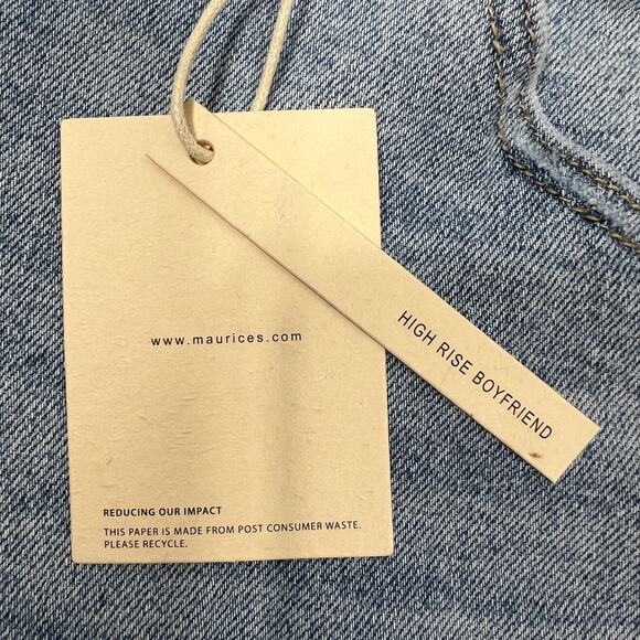 Kancan High Rise Boyfriend Jeans Plus Sz 22 Light Wash Distressed Stretch NEW! - Picture 3 of 14